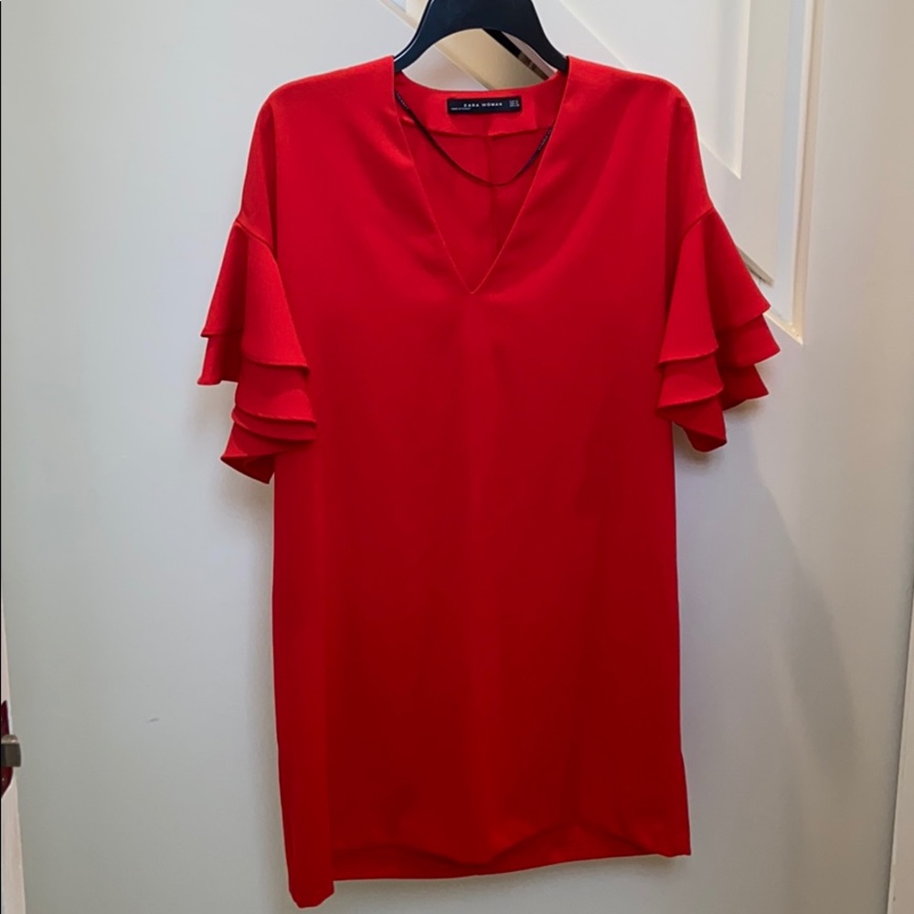 Zara Red Shirtdress (M)